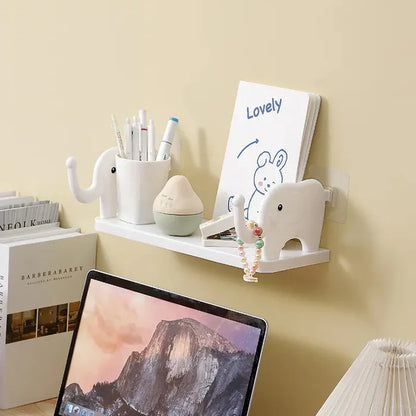 Multipurpose Creative Elephant Wall Shelf Organizer